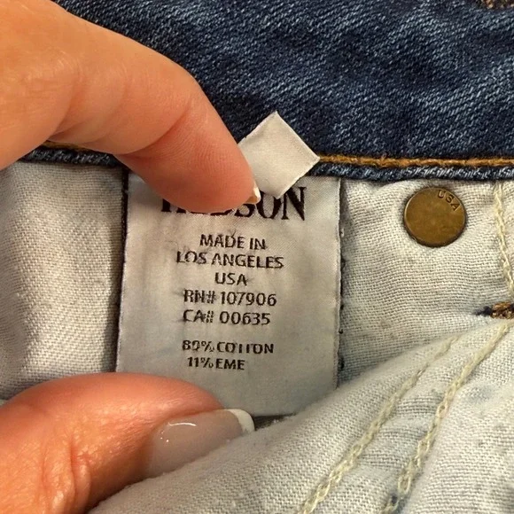 Hudson Jeans Made In USA Straight Leg Cuffed Denim Size 27 - Picture 6 of 12